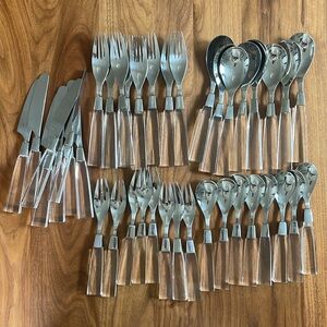 Vintage Lucite Flatware Set - 40 pieces for 8 complete place settings
